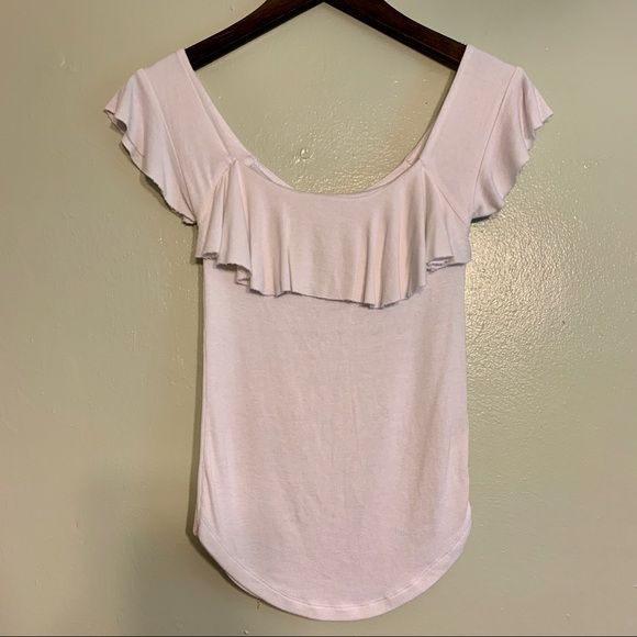 Free People white square neck ribbed top - Picture 3 of 4